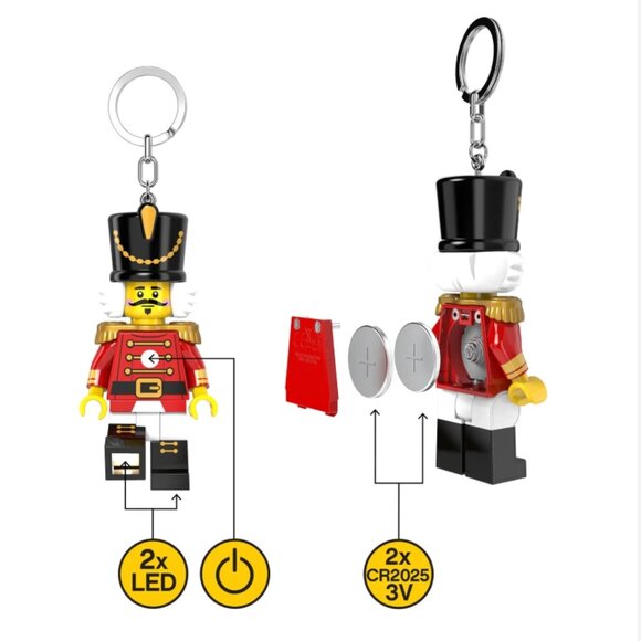 LEGO 5008989 NUTCRACKER Keychain LIGHT Minifigure LED NWT NEW in Hand - Picture 7 of 11